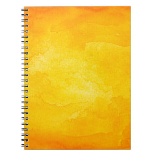 Orange abstrakte Wasserfarbe Makro-Textur Hintergr Notizblock