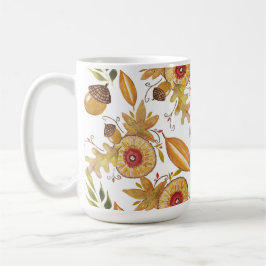 Orange Acorn Fall Mood Watercolor Illustration Kaffeetasse
