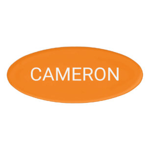 Orange-Acryl-Oval-Bezeichnung Markierung Magnetisc Namenschild
