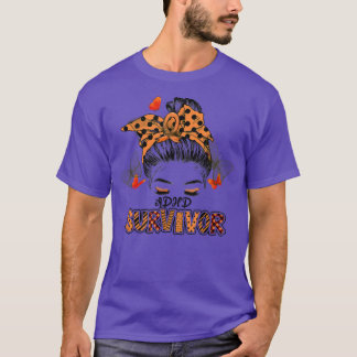 Orange ADHD Messy Bun Girl Survivor Glauben Unters T-Shirt