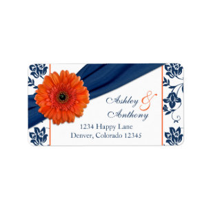 Orange Adressaufkleber
