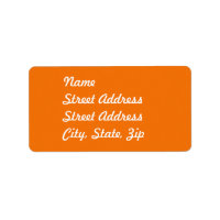 Orange-Adressenaufkleber