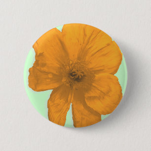 Orange Aid/PopArt-Blume Button