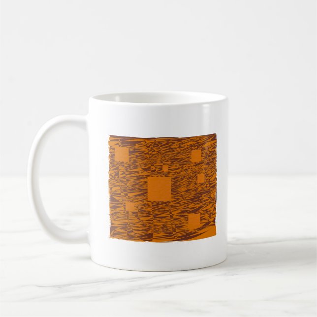 Orange Alert Floor abstrakte Halloween-Blackbox Kaffeetasse (Links)