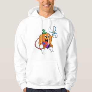 Orange als Friseur mit Schere & Haartrockner Hoodie