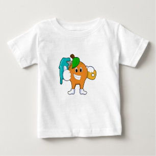 Orange als Maler mit Pinsel Baby T-shirt