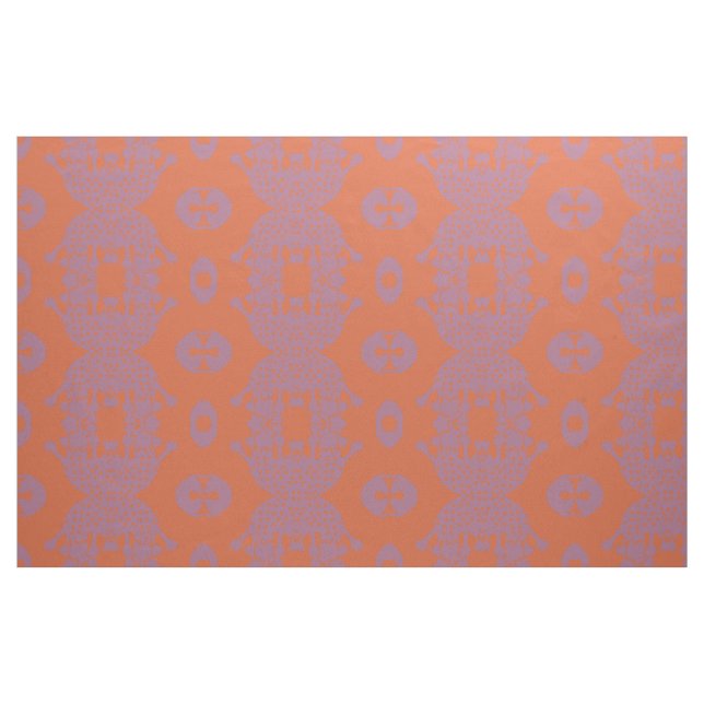 Orange Amoeba Monster Fabric Stoff (Fat Quarter (45,7 x 55,9 cm))