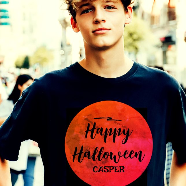 Orange and Black Spooky Family Matching Halloween Tri-Blend Shirt (Von Creator hochgeladen)