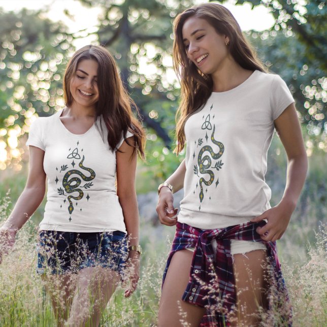 Orange and Blue-gray Halloween Snake Design Tri-Blend Shirt (Von Creator hochgeladen)