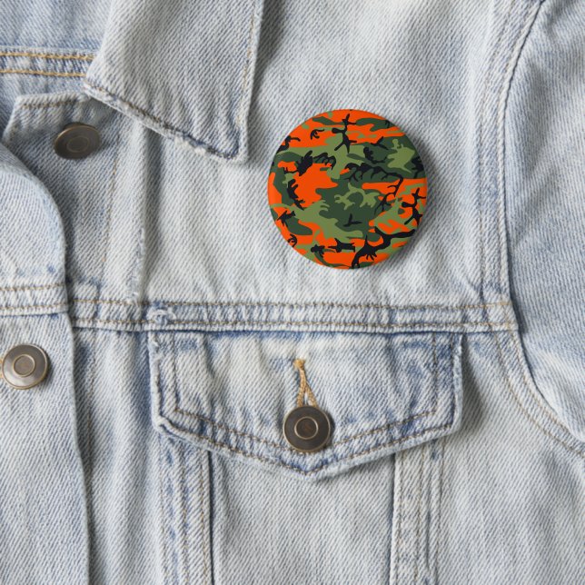 Orange and Green Camouflage, Militär, Armee Button (Beispiel)