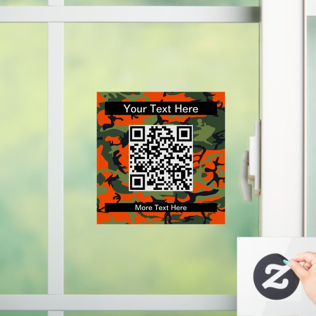 Orange and Green Camouflage, Militär, Armee Fensteraufkleber (Zuhause)