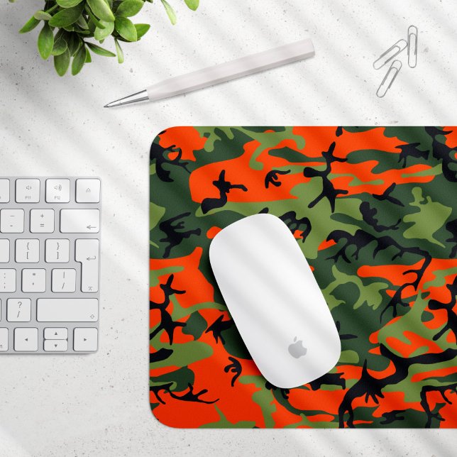 Orange and Green Camouflage, Militär, Armee Mousepad (Von Creator hochgeladen)