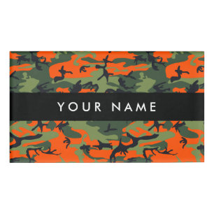 Orange and Green Camouflage, Militär, Armee Namenschild