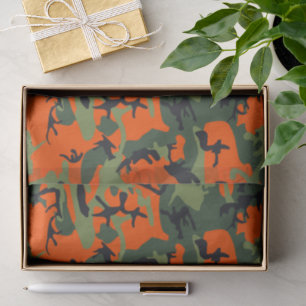 Orange and Green Camouflage, Militär, Armee Seidenpapier