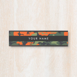 Orange and Green Camouflage, Militär, Armee Türschild