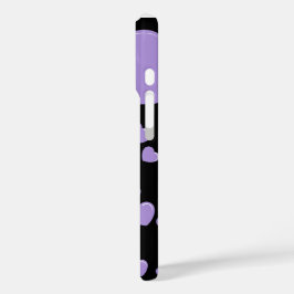 orange and purple hearts polka dots iPhone 16 hülle