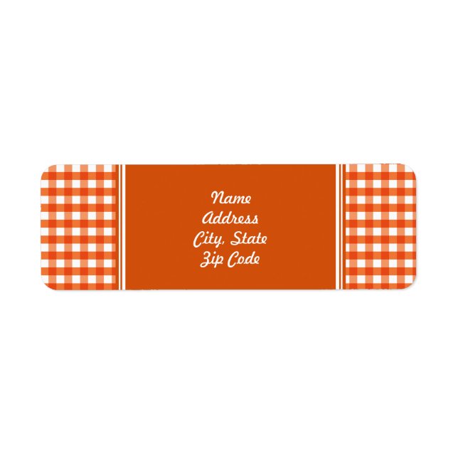 Orange and White Gingham Pattern (Vorne)