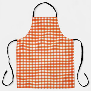 Orange and White Gingham Pattern Schürze