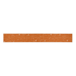 Orange and white math formulas and equations craft ripsband