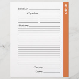 Orange andere 2-seitige Rezeptorseiten