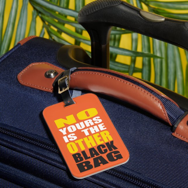 Orange anderer schwarzer Taschen-Gepäckanhänger Gepäckanhänger (Vorderseite Insitu 1)