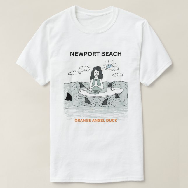 ORANGE ANGEL DUCK NEWPORT BEACH CHAPTER T-SHIRT (Design vorne)