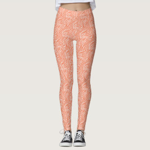 Orange Animal Print Tiger Streifen Leggings
