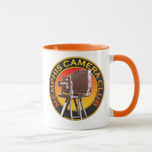 Orange Ansicht-Kamera-Logo 11 Unze-Wecker-Tasse Tasse