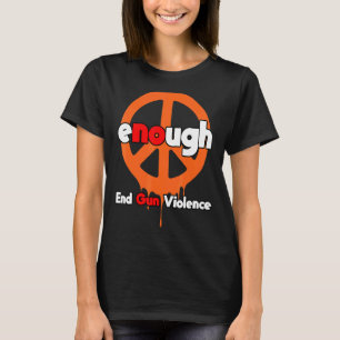 Orange Anti Gun Tragen Kein Silence End Gun Viole  T-Shirt