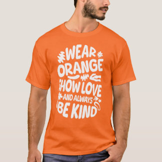 Orange anzeigen Liebe gut tragen T-Shirt