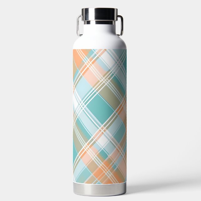 ORANGE & AQUA OSTER-KAROMUSTER TRINKFLASCHE (Vorderseite)