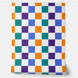 Orange, Aquamarin, blau, Lila Tapete