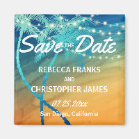 Orange Aquamarin Blue Wedding | Tropisch Save the 