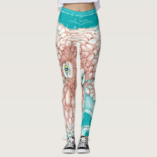 Orange Aquamarine Vintage Kartenfarbe Leggings