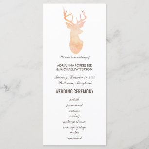 Orange Aquarell-Geweih, das modernes Programm