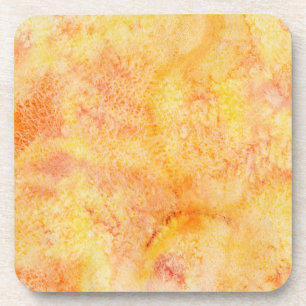 Orange Aquarell-Hintergrund Getränkeuntersetzer