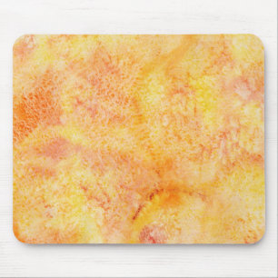 Orange Aquarell-Hintergrund Mousepad