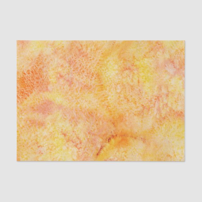 Orange Aquarell-Hintergrund Seidenpapier (Vorderseite)