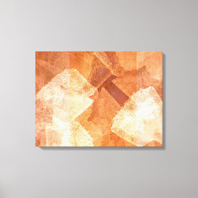 Orange Aroma Abstrakt Art Leinwanddruck (Vorderseite)