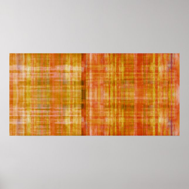 Orange Art Color Painting Poster Print (Vorne)