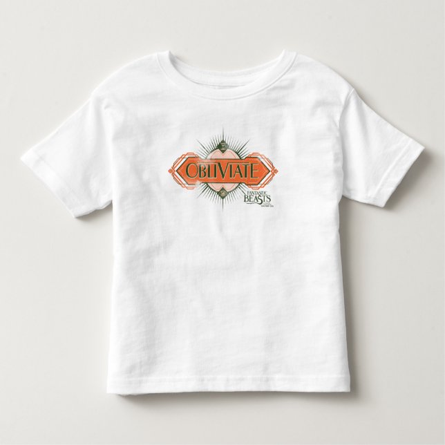 Orange Art Deco Obliviate Zaubergraphie Kleinkind T-shirt (Vorderseite)