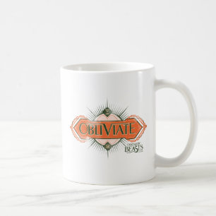Orange Art Deco Obliviate Zaubergraphie Tasse