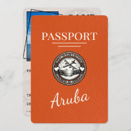 Orange Aruba Passport Save the Date