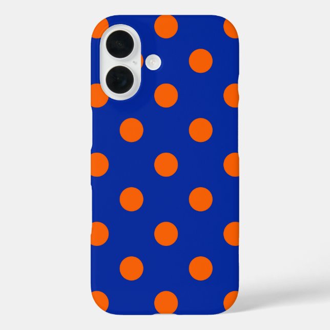 Orange auf Blau Punkte Musterdesign  Case-Mate iPhone Hülle (Rückseite)