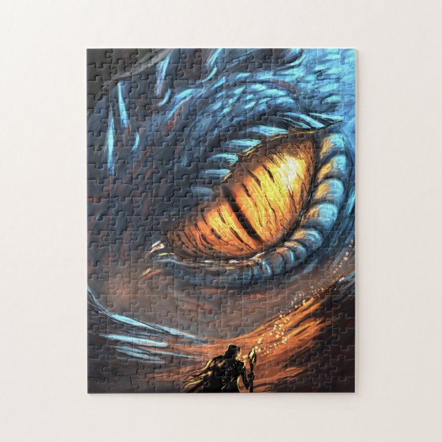 Orange Auge des Drachen Puzzle (Vertikal)