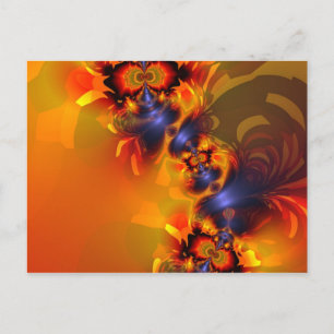 Orange Augen Aglow - Gold & Violet Postkarte