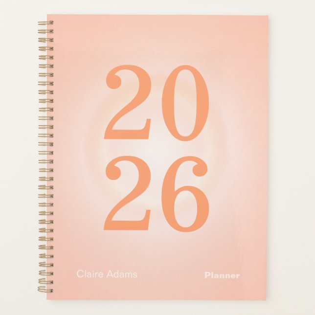 Orange Aura Big Year Planner Planer (Vorderseite)
