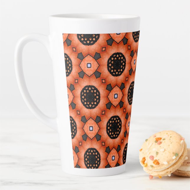 Orange Autumn Blume Milchtasse (Beispiel)