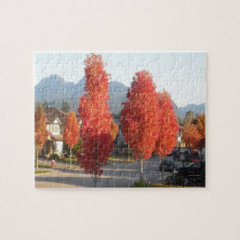 Orange Autumn Leaves Puzzle