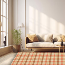 Orange Autumn Neutrals Fall Farmhouse Kariert Area